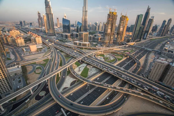 Dubai city von oben gesehen — Stockfoto