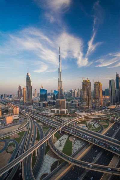 Місто Дубай зверху зору — стокове фото