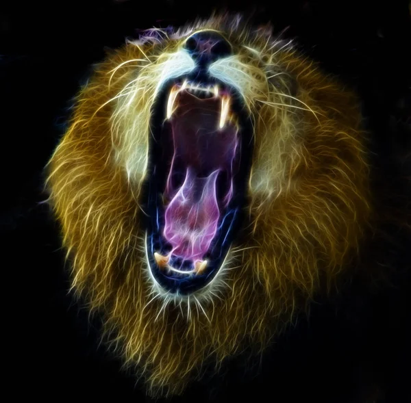 Digital illustration of a lion Stock Picture