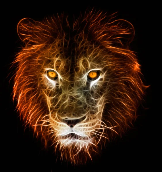 Digital illustration of a lion Stock Photo