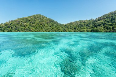 mavi deniz ve gökyüzü arka plan