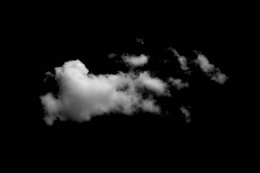 Beyaz arka plan üzerinde kara bulutlar