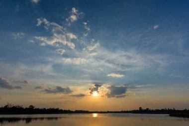 Güzel manzara günbatımı arka plan