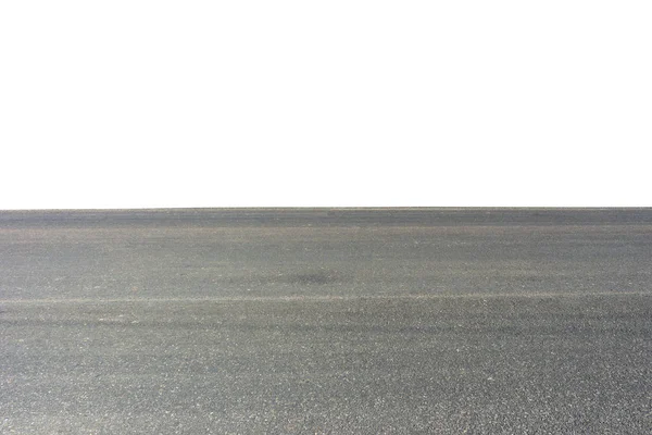 沥青路面在白色背景上孤立的侧视图. — 图库照片
