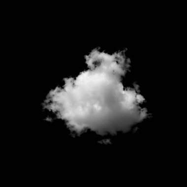 Siyah arkaplan üzerindeki bulutlar