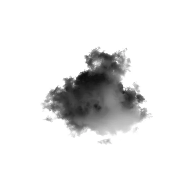 Nubes oscuras sobre fondo blanco — Foto de Stock