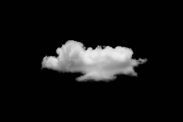 White cloud on black background — Stock Photo, Image