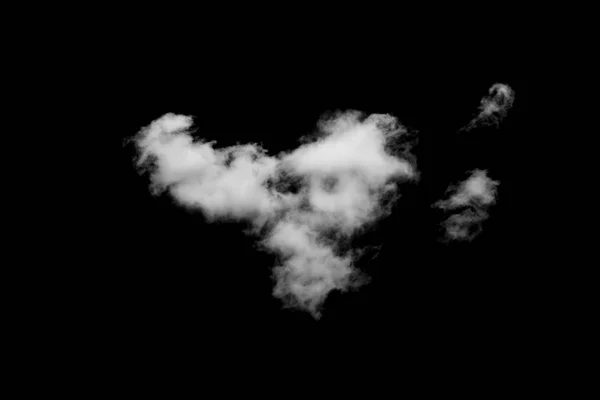 Biała chmura na czarnym tle — Zdjęcie stockowe