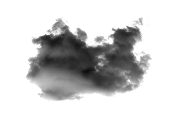 Dark clouds on white background