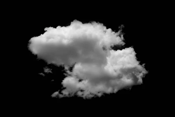 Nube blanca sobre fondo negro — Foto de Stock