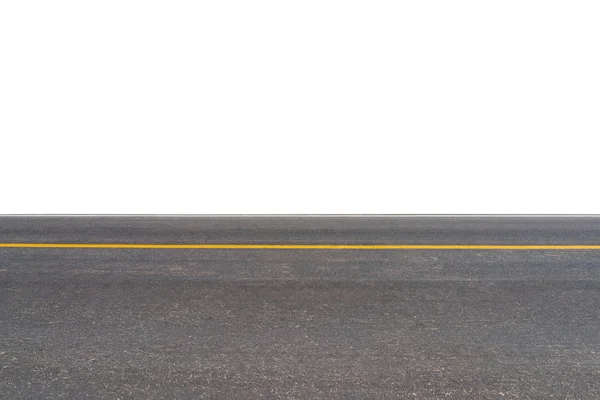 Beyaz arka plan üzerinde izole asfalt yol yan görünüm. — Stok fotoğraf