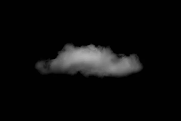 White cloud on black background — Stock Photo, Image