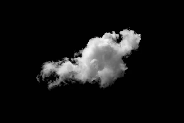 Nuage blanc sur fond noir — Photo