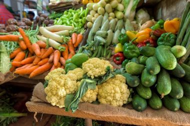Taze ve organik sebze Çiftçi Market Sri Lanka.