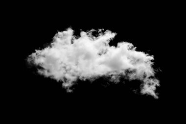 Siyah arkaplanda beyaz bulut