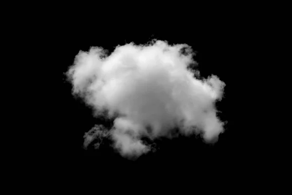 Witte Wolk Zwarte Achtergrond — Stockfoto