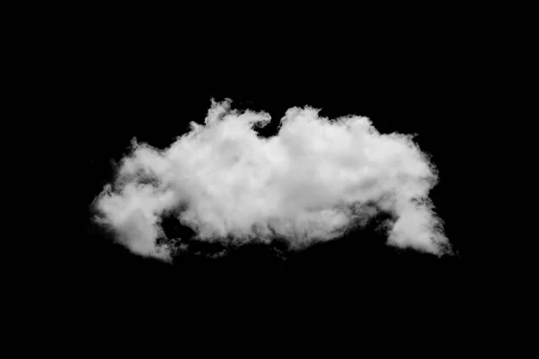 Witte Wolk Zwarte Achtergrond — Stockfoto