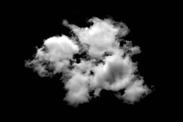 Witte Wolk Zwarte Achtergrond — Stockfoto