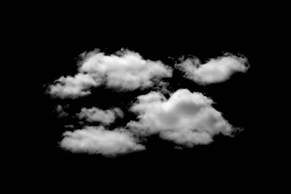Nuvola Bianca Sfondo Nero — Foto Stock