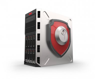 Beyaz arka plan üzerinde izole ağ sunucusu.