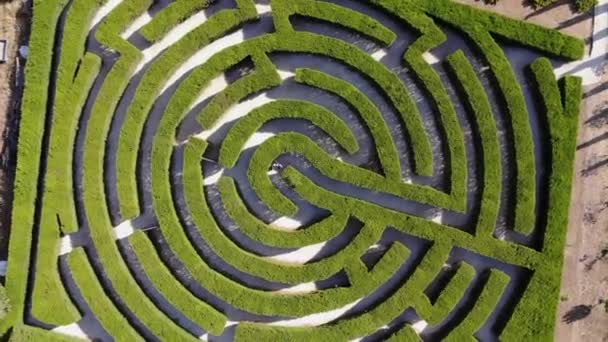 Luftaufnahme des Labyrinths der Landschaft, Labyrinth Zypern. — Stockvideo