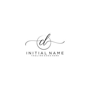 CI Beauty vektör ilk logosu, ilk imzanın el yazısı logosu.