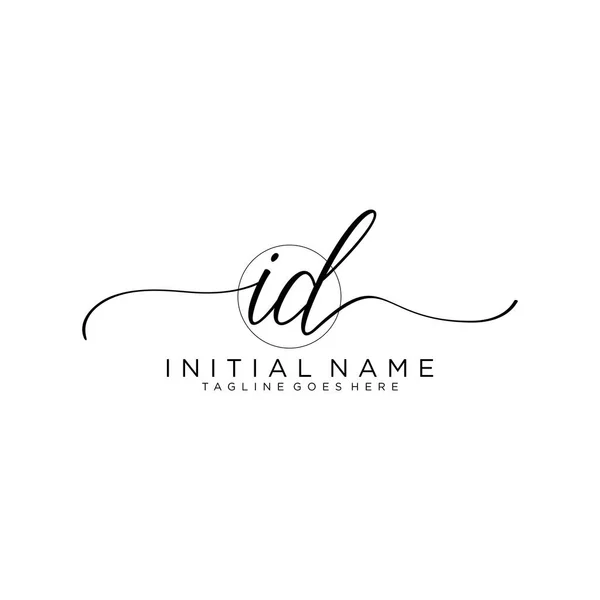 Beauty Vector Initial Logo Handwriting Logo Initial Signature — Stock Vector