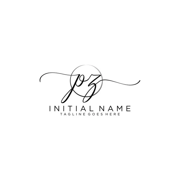 Beauté Vecteur Logo Initial Logo Manuscrit Signature Initiale — Image vectorielle