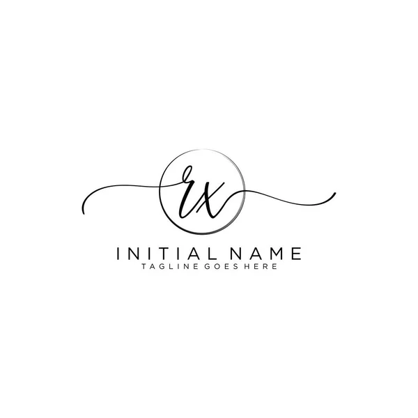 Beauty Vector Initial Logo Handwriting Logo Initial Signature — Stock Vector