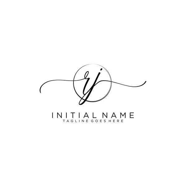 Beauty Vector Initial Logo Handwriting Logo Initial Signature — Stock Vector