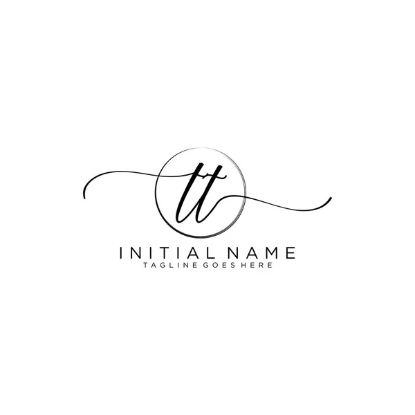 Beauty Vector Initial Logo Handwriting Logo Initial Signature — Stock Vector