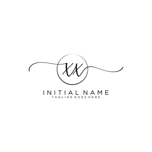 Beauty Vector Initial Logo Handwriting Logo Initial Signature — Stock Vector