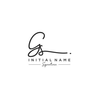 Harf G İmza Logo Şablonu Vektörü