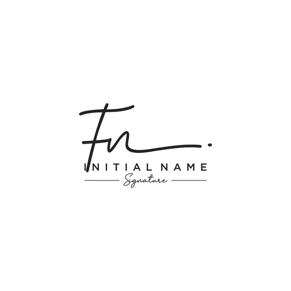 Letra Firma Logo Plantilla Vector — Vector de stock