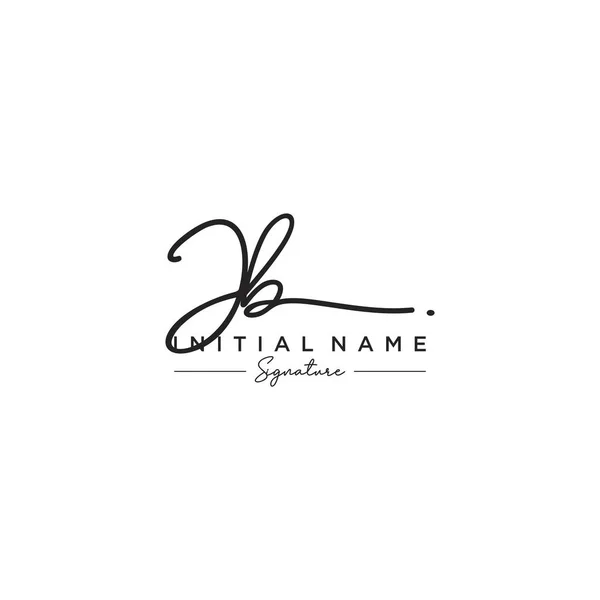 Letra Firma Logo Plantilla Vector — Vector de stock