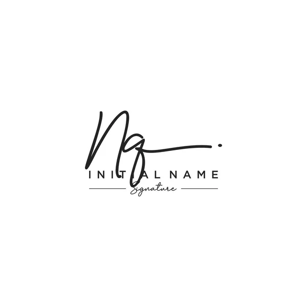 Letter Signature Logo Template Vector — Stock Vector