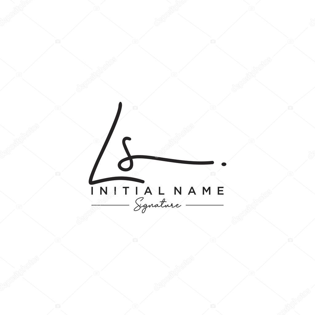 Letter LS Signature Logo Template Vector