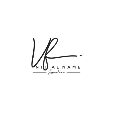Harf Vf İmza Logo Şablonu Vektörü