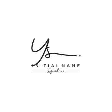 Y Harfi İmza Logo Şablonu Vektörü