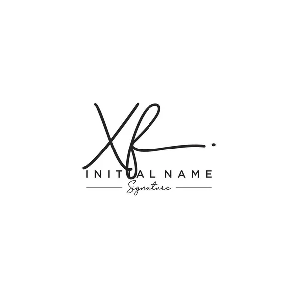 Brief Handtekening Logo Template Vector — Stockvector