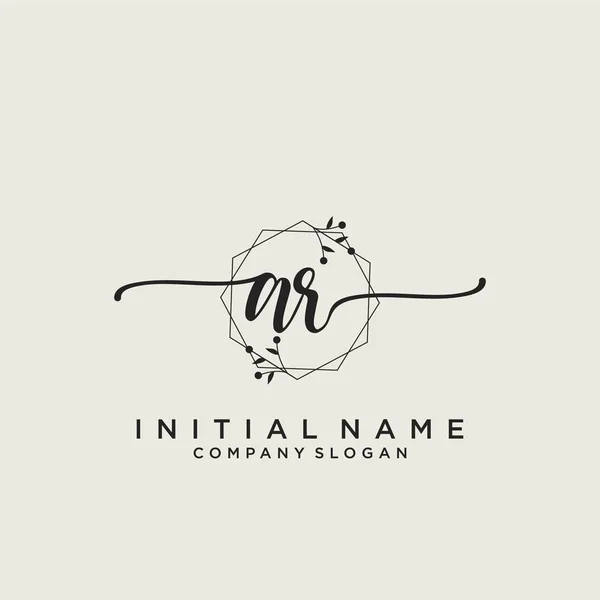 Création Initiale Logo Manuscrit Logo Pour Mode Photographie Mariage Beauté — Image vectorielle