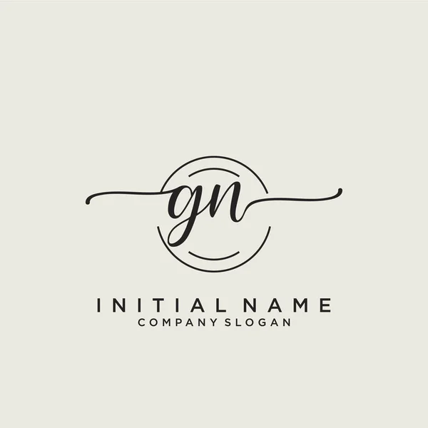 Projeto Inicial Logotipo Caligrafia Logo Para Moda Fotografia Casamento Beleza — Vetor de Stock