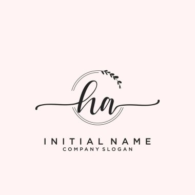 İlk el yazısı logosu tasarımı. Moda, fotoğrafçılık, düğün, güzellik, iş dünyası logosu.