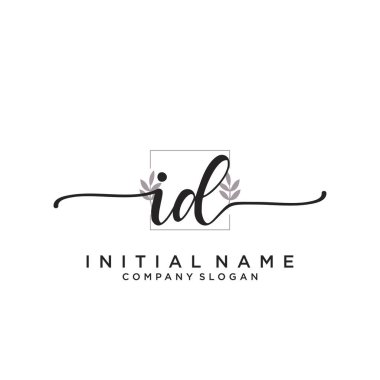 Kimlik el yazısı logosu tasarımı. Moda, fotoğrafçılık, düğün, güzellik, iş dünyası logosu.