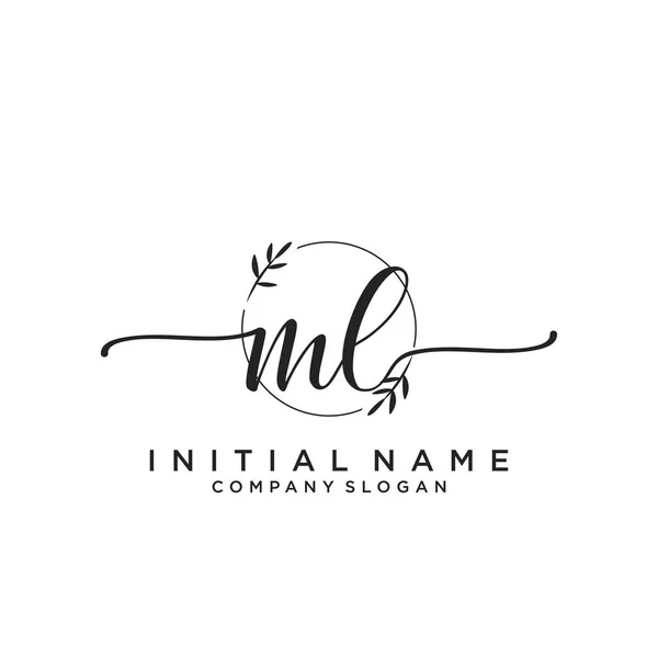 Projeto Inicial Logotipo Caligrafia Logo Para Moda Fotografia Casamento Beleza — Vetor de Stock