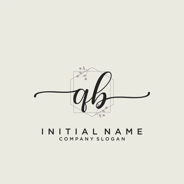 Projeto Inicial Logotipo Caligrafia Logo Para Moda Fotografia Casamento Beleza — Vetor de Stock