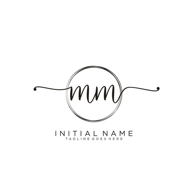 Mm initial logo with colorful circle template Vector Image