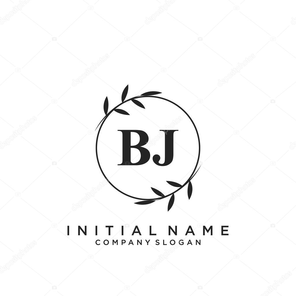 Letter BJ Beauty Logo Template Vector