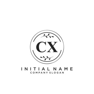 Harf Cx Güzellik Logo Şablon Vektörü