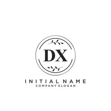 Harf Dx Güzellik Logo Şablon Vektörü